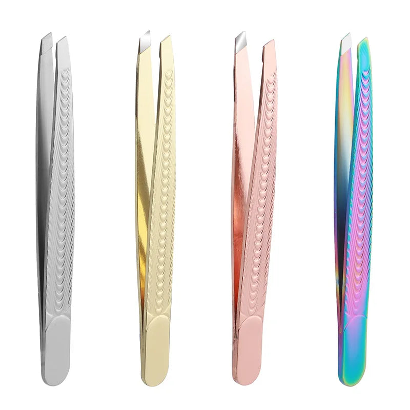 FUMOSIK Stainless Steel Tweezers | Eyebrow & Lash Tool Precision Tweezers QXL