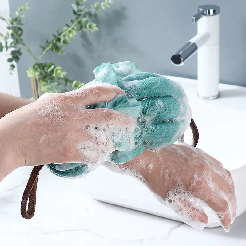 Double-Sided Floral Back Scrubber Bath Towel Strip Back Scrubber Strip QXL