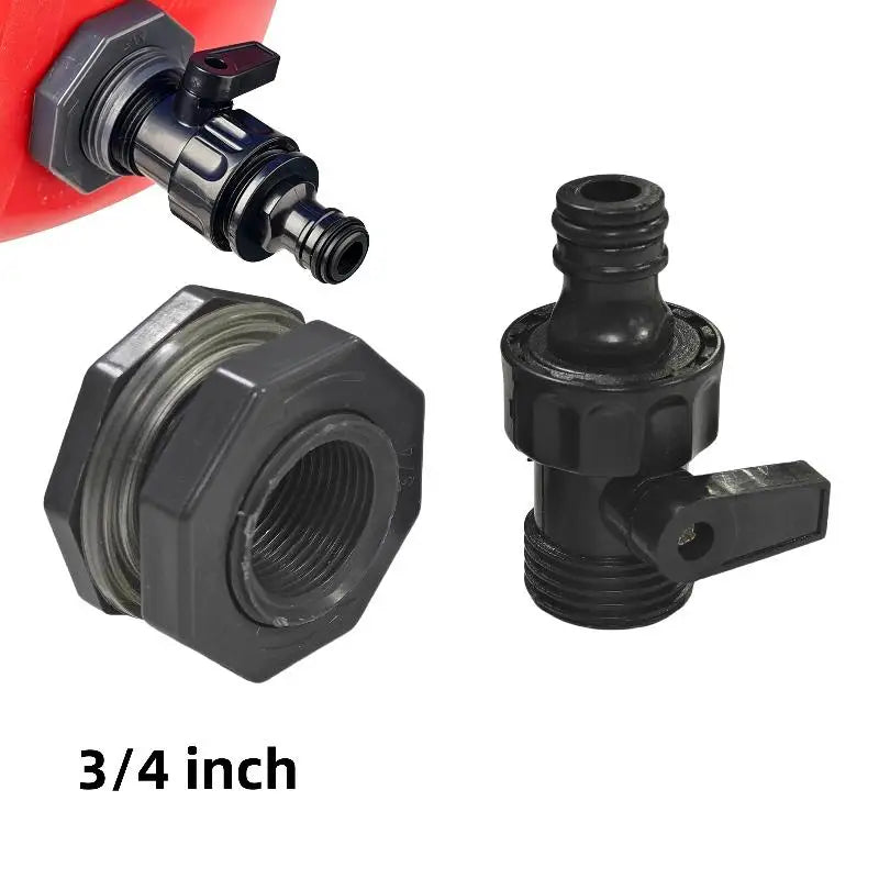 3/4" Rain Bucket Diverter Kit – PVC Bulkhead Valve & Fittings Rain Barrel Diverter Kit QXL
