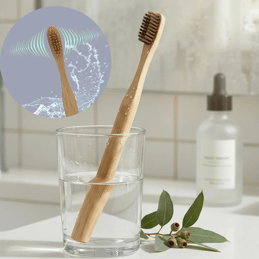 Bamboo Toothbrush | Soft Bristles, Eco-Friendly, 1 or 50 Pack Bamboo Toothbrush QXL