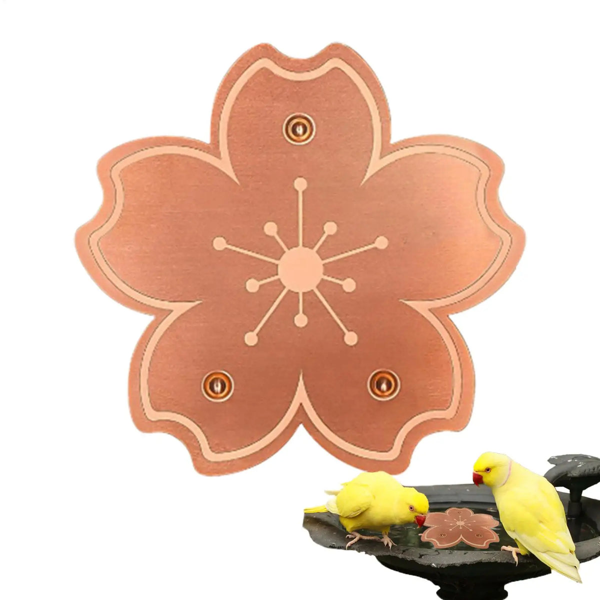 Copper Bird Bath Disk | Natural Algae-Reducing Water Plate Bird Bath Accessory QXL