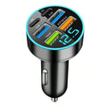 6-Port 120W USB Car Charger | PD QC3.0 Fast Charging Car Charger QXL Black