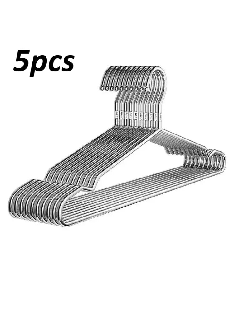 5-Pack 304 Stainless Steel Anti-Slip Clothes Hangers Clothes Hangers QXL 5pcs