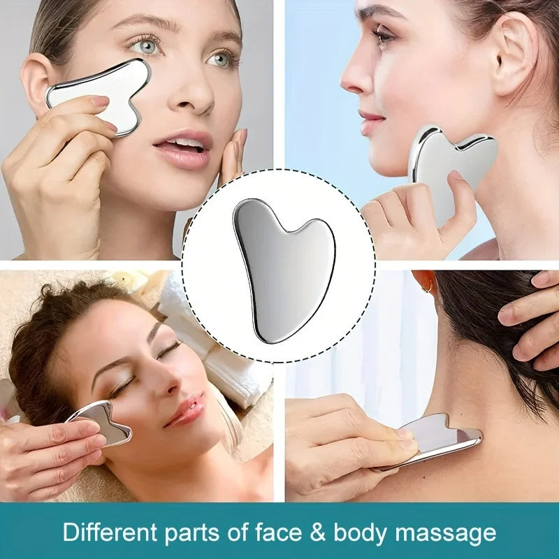 3-Pc Stainless Steel Gua Sha Scraping & Massage Tool Set Gua Sha Massage Tool QXL