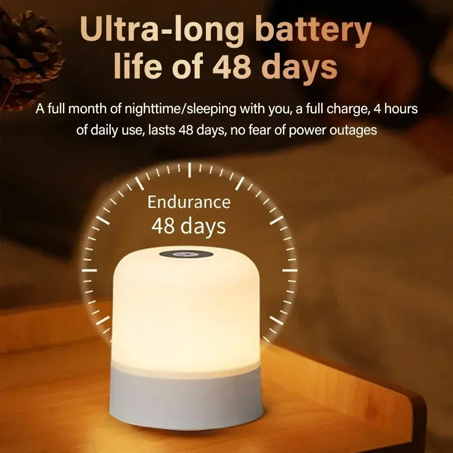 RGB Night Light with Remote | Dimmable Touch Table Lamp LED Night Light QXL