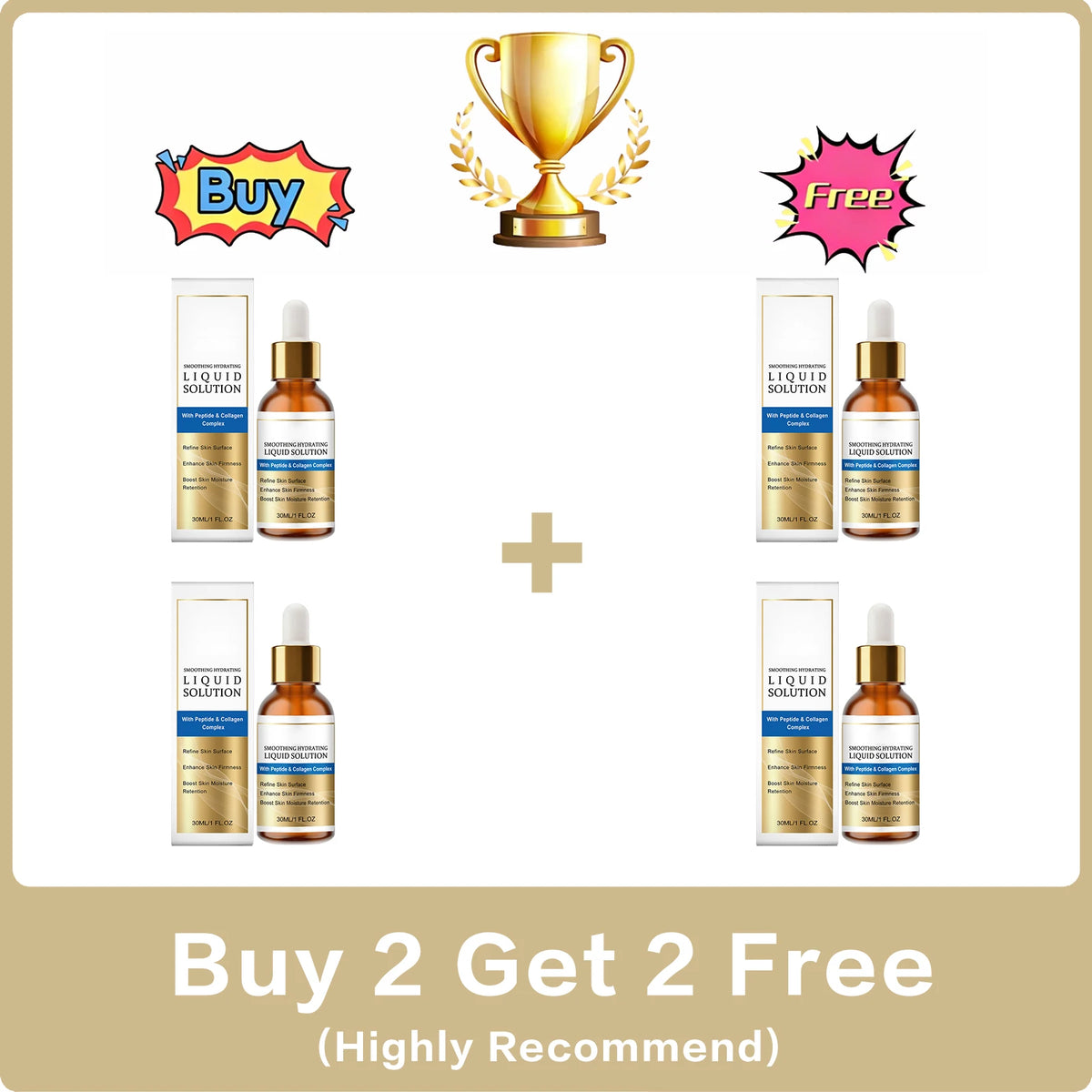 Hydrating Brightening Facial Serum 30ml | All Skin Types Facial Serum QXL Buy 1 Get 3 Free
