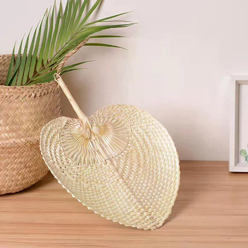 Handmade Bamboo Woven Fan – Summer Cooling & Wall Art Décor Bamboo Woven Fan QXL