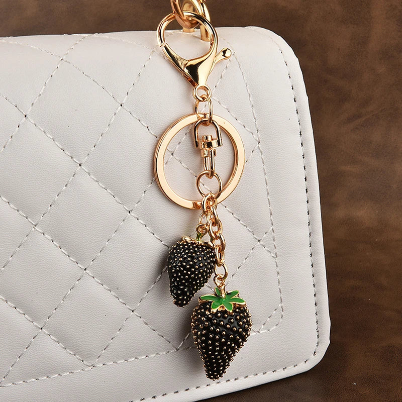Cute Strawberry Charm Keychain | Bag Pendant for Women & Girls Charm Keychain QXL