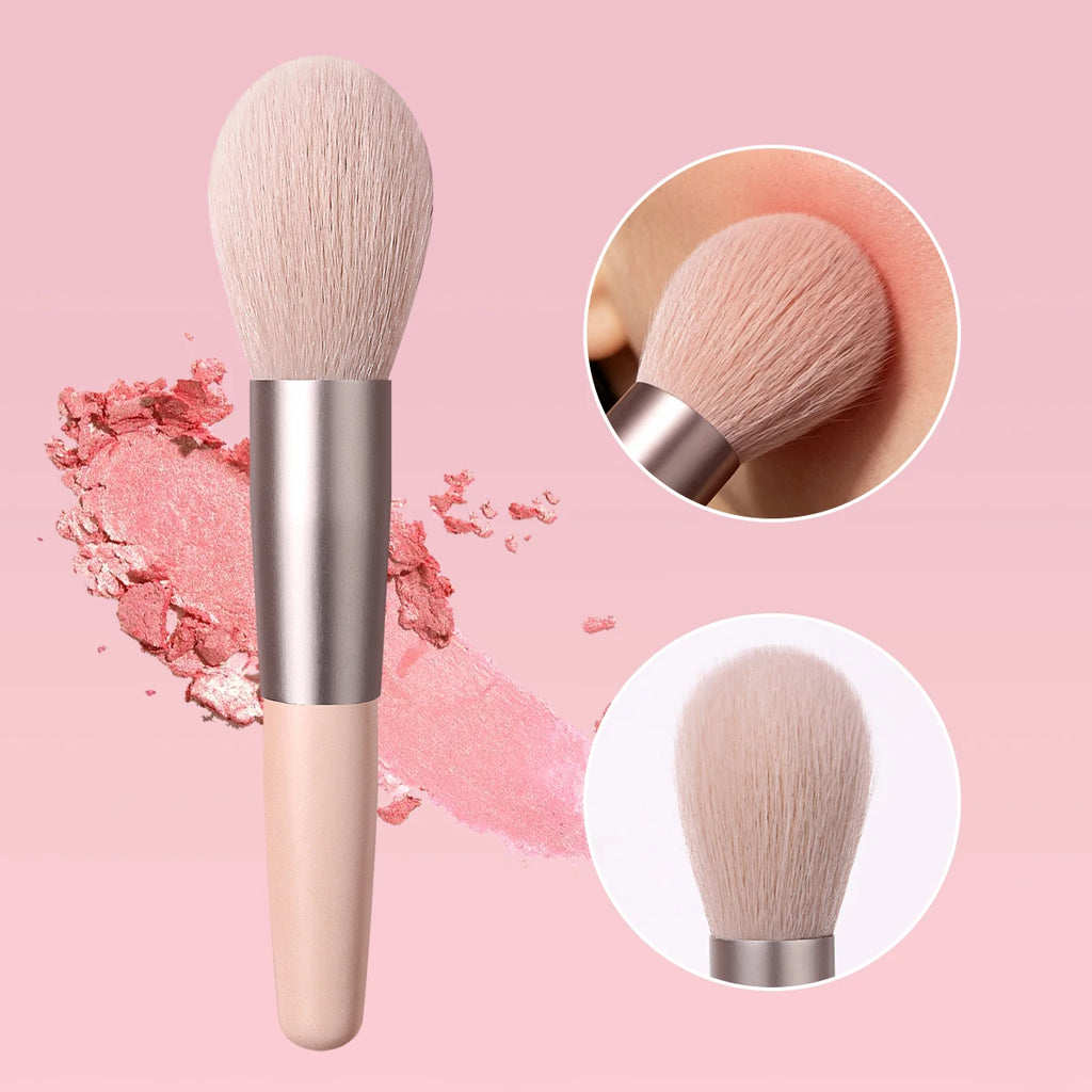 KOSSHOW Fluffy Blush Brush – Blush, Bronzer & Highlighter Blush Makeup Brush QXL YELLOW