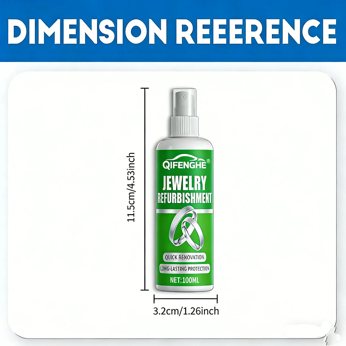 Jewelry Refurbishment Spray 100ml | Quick Cleaner & Restorer Jewelry Cleaner Spray QXL
