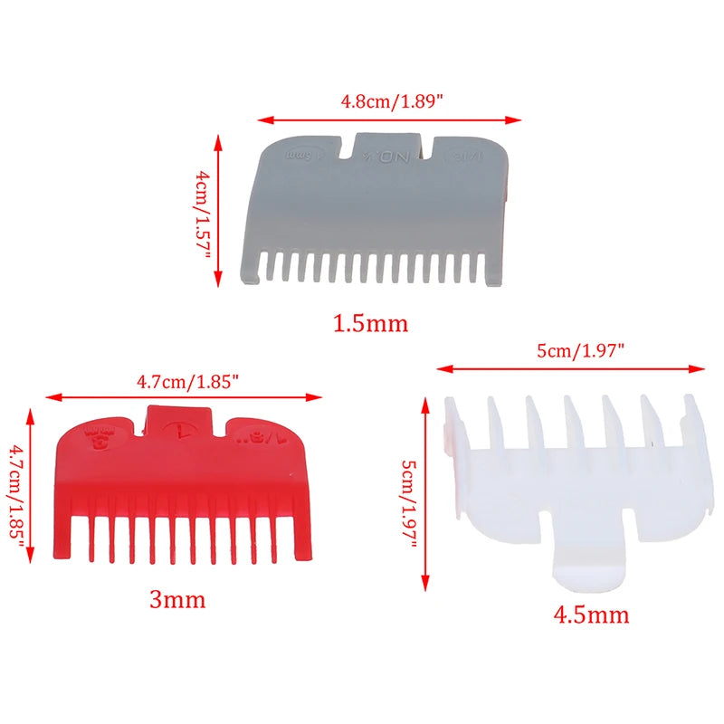 3-Pack Hair Clipper Guide Combs 1.5/3/4.5mm for Wahl Clipper Guide Combs QXL
