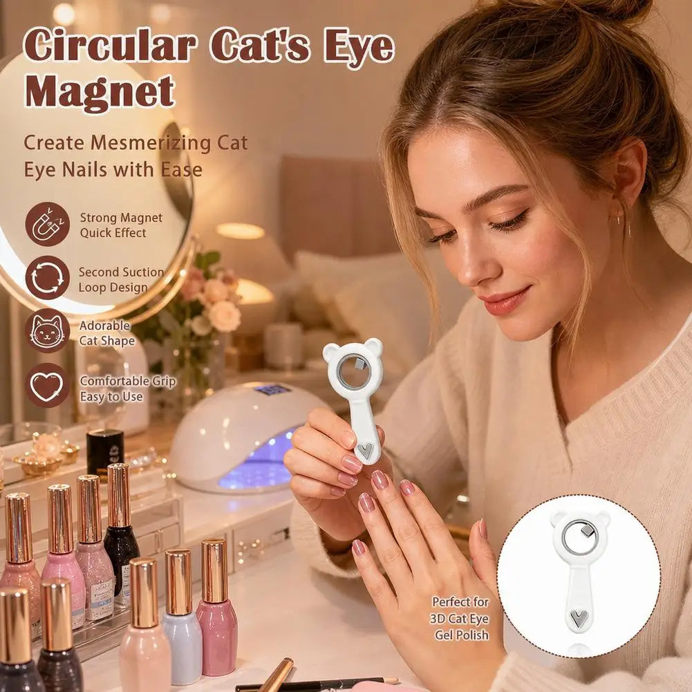 Cat Eye Ring Magnet Wand for Gel Nail Art | 1–2 Pcs Nail Art Magnet QXL