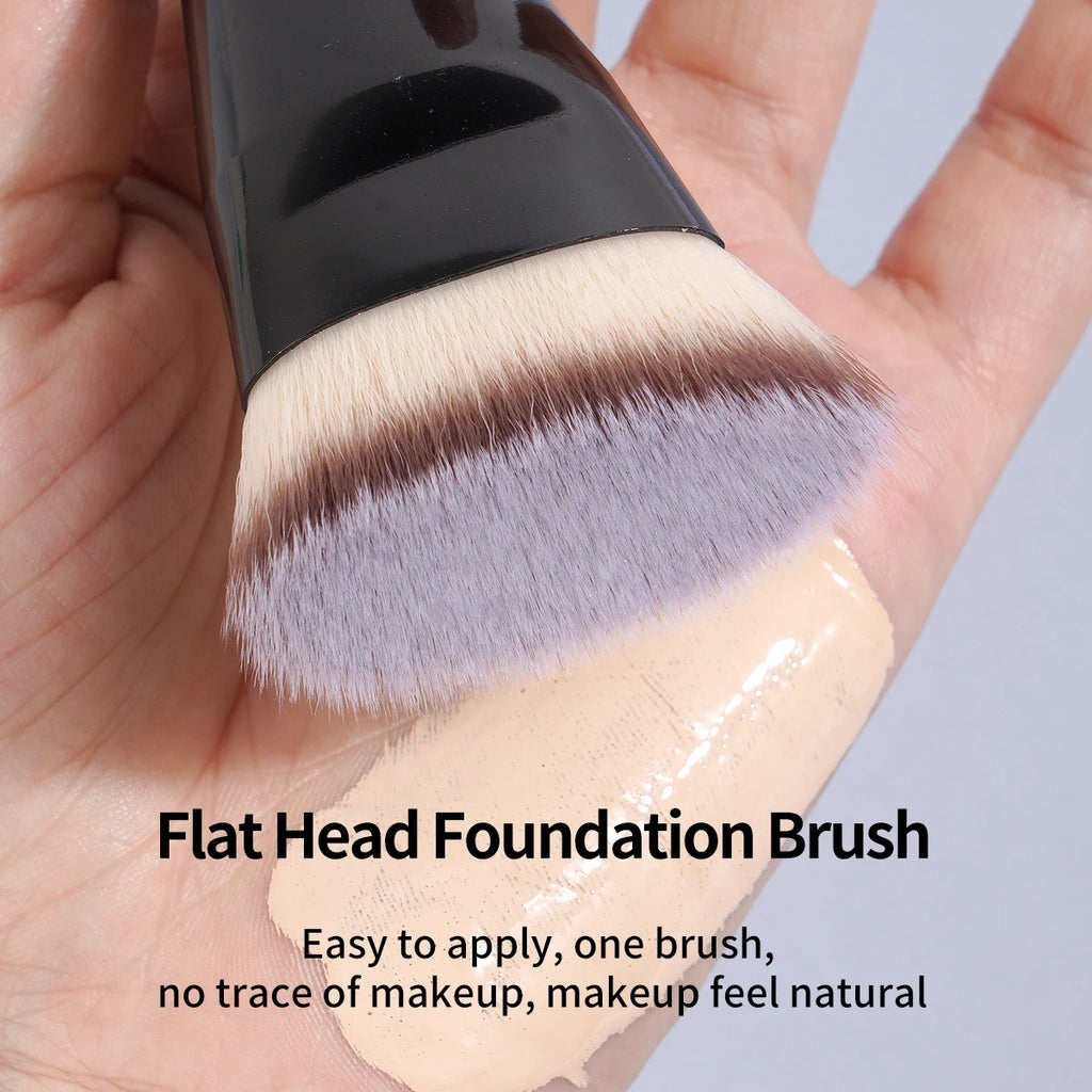 2-Pc Flat & Angle Foundation Contour Makeup Brush Set Makeup Brush Set QXL