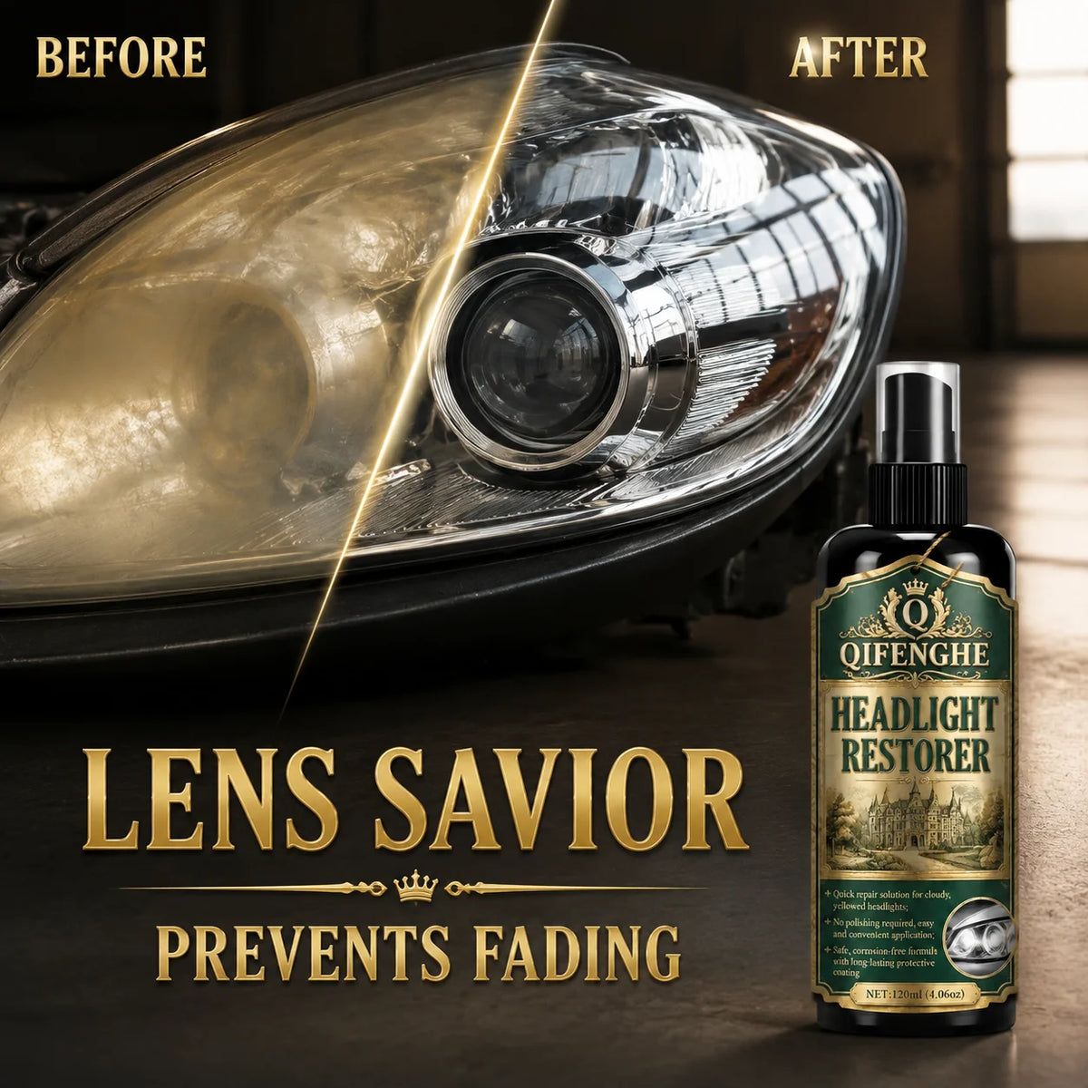 Headlight Restoration Spray – DIY Foggy Lens Restorer Headlight Restoration Spray QXL