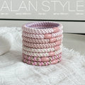 Korean Braided Hair Rope | Volumizing Ponytail Elastic Tie Hair Tie Rope QXL Light pink 6cm