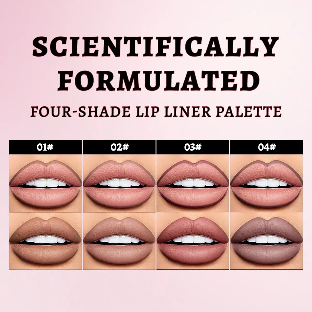QiBest Matte Liquid Lip Liner | Waterproof Long-Lasting Contour Lip Liner Pencil QXL