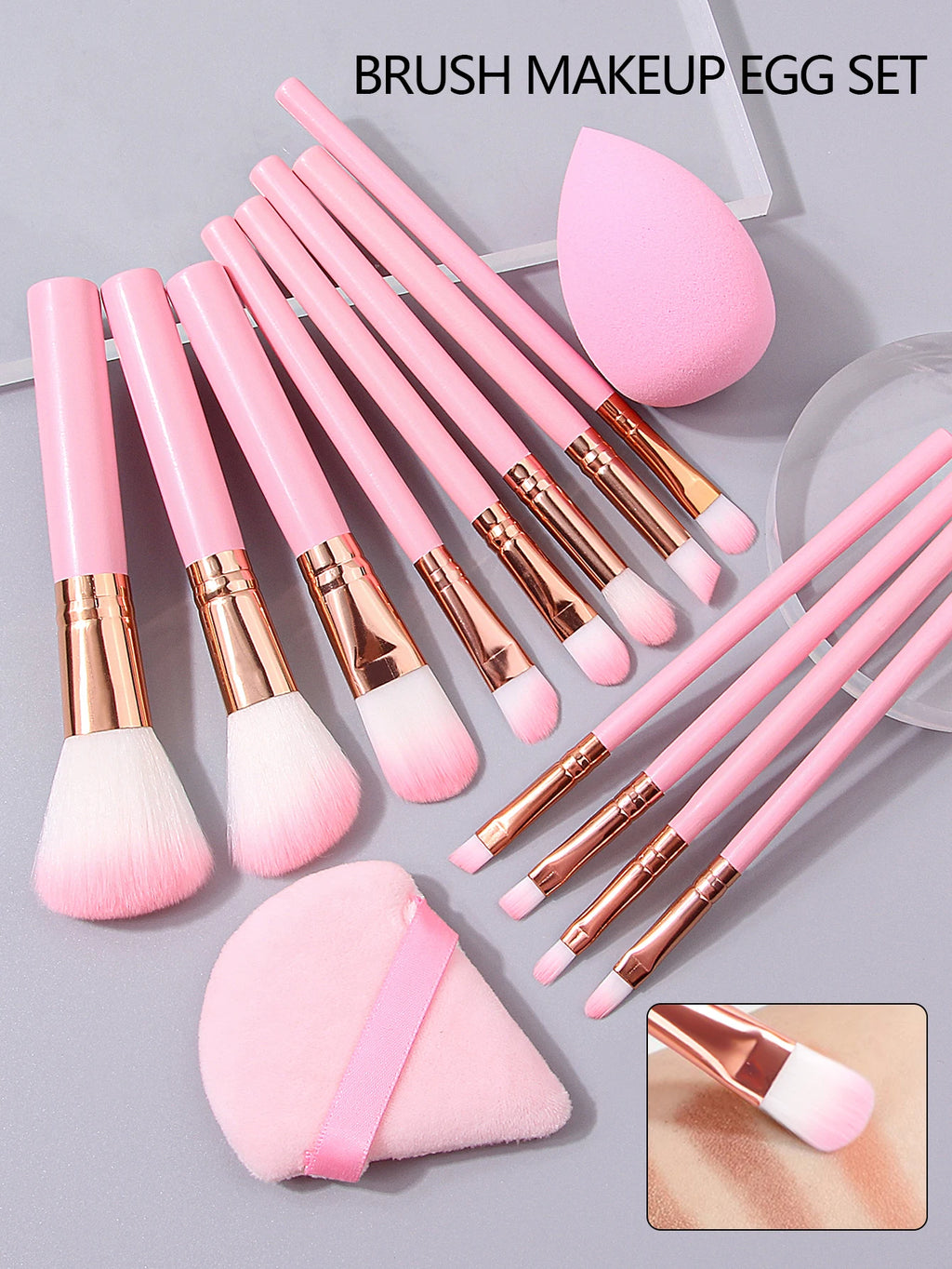 KOSSHOW 19-Pc Beginner Makeup Brush Set with Sponges & Bag Makeup Brush Set QXL