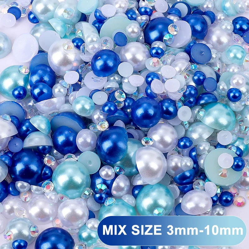 Kawaii 3D Resin Nail Art Charms | Mixed Pearl & Cartoon Decor Nail Art Charms QXL One Bag