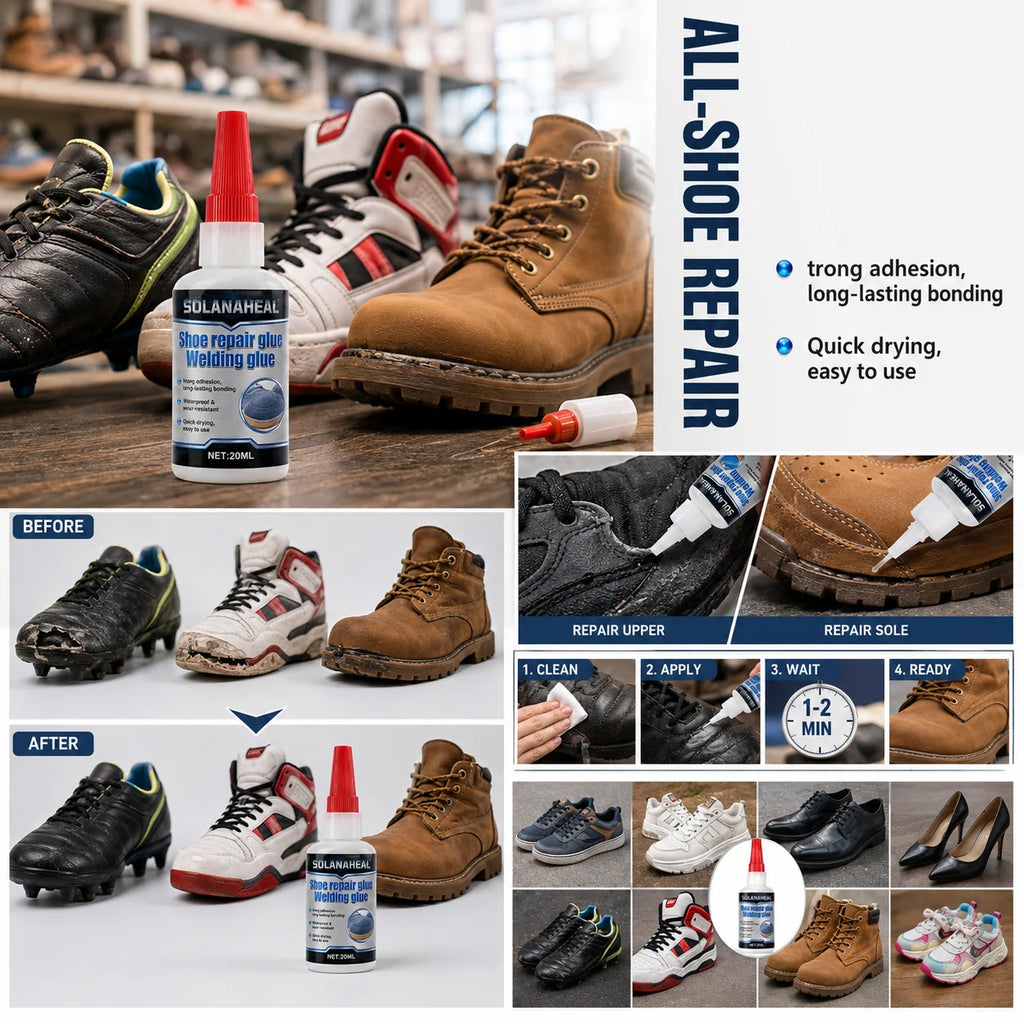 Waterproof Shoe Repair Glue | Strong Adhesive for Sneakers Shoe Repair Glue QXL