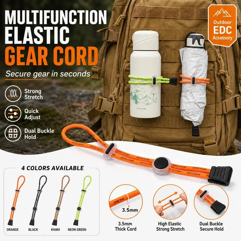 Elastic Gear Cord 3.5mm Adjustable Backpack Strap | Outdoor Elastic Gear Cord QXL