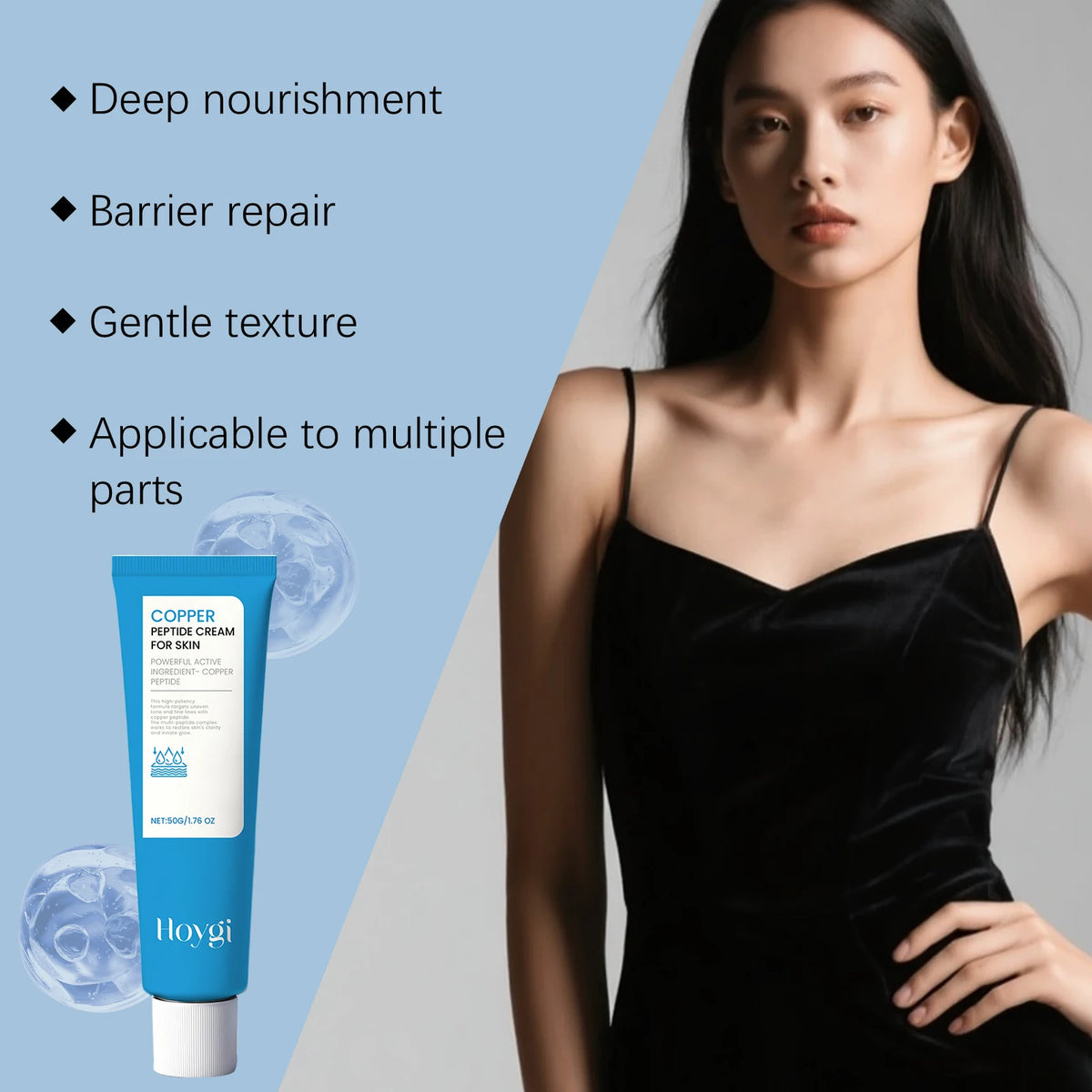 Hoygi Copper Peptide Face Cream | GHK-Cu Anti-Aging Moisturizer Peptide Face Cream QXL