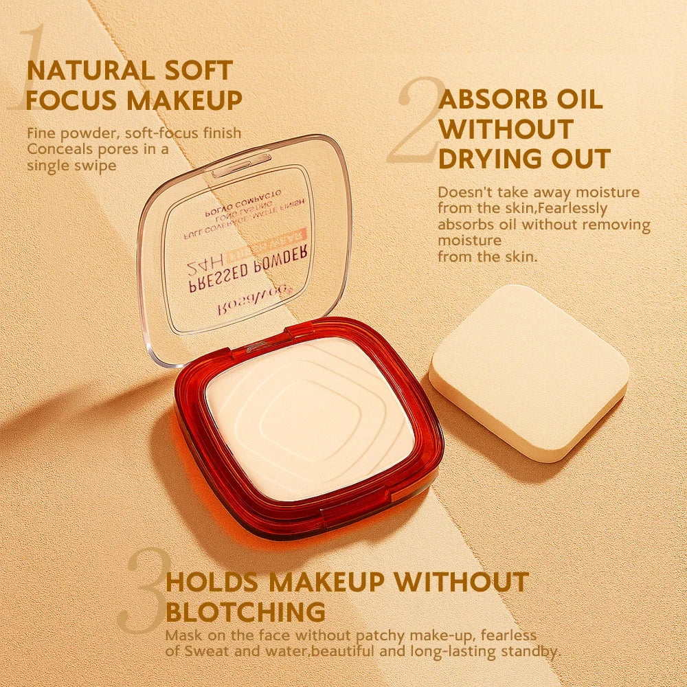 Matte Pressed Powder Foundation | 24H Oil Control Full Coverage Pressed Powder Foundation QXL