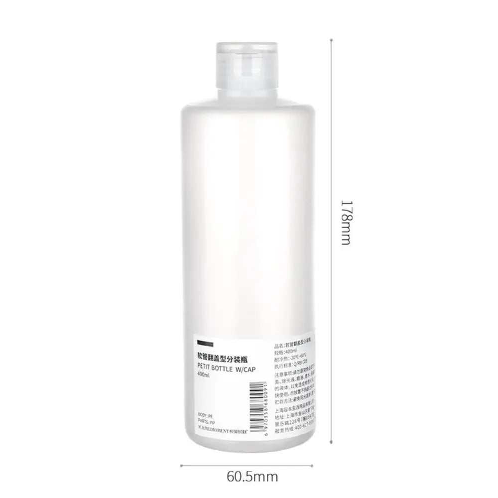 Flip-Top Refillable Squeeze Bottles | 30–400ml Lotion Refillable Travel Bottle QXL 400ml