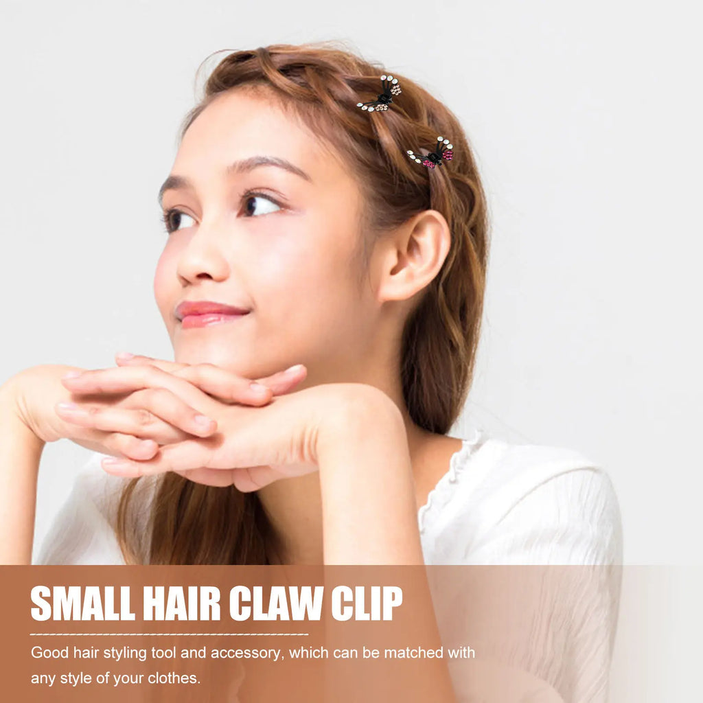 36-Pack Crystal Rhinestone Mini Hair Claw Clips | Women & Girls Rhinestone Hair Clips QXL