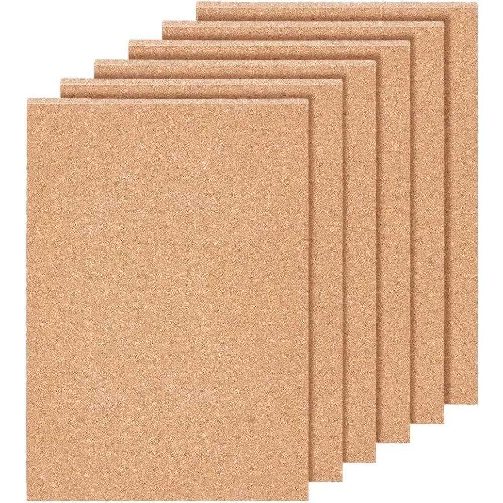 6-Pack Natural Cork Sheets 12x8" | Hot Pads, Coasters & DIY Cork Craft Sheet QXL