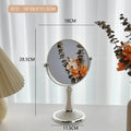 Double-Sided 3X Magnifying Makeup Mirror | 360° Rotating Stand Vanity Makeup Mirror QXL 6 inch round