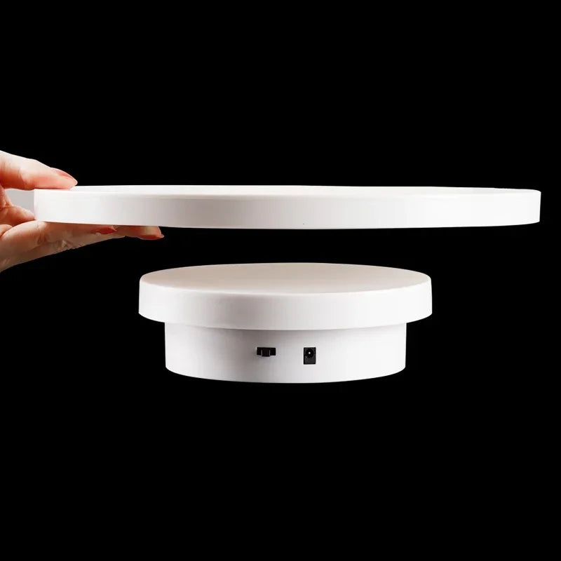 3-in-1 Electric 360° Rotating Display Turntable USB & Battery Rotating Display Stand QXL