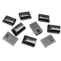 10-Pack Metal Zipper Tail Stoppers with Screw | DIY Craft Zipper Hardware QXL Black