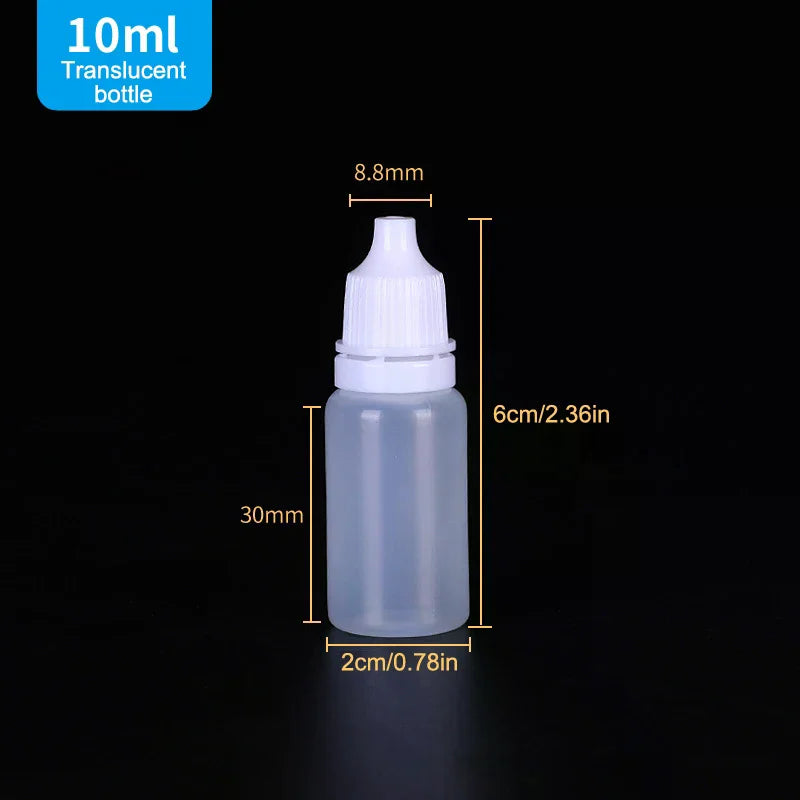 10-Pack Refillable Squeezable Eye Drop Bottles 5–30ml Eye Drop Bottles QXL