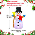 Giant LED Christmas Inflatable Decorations – Snowman & More Inflatable Christmas Decor QXL 1.2M-Broom Snowman EU
