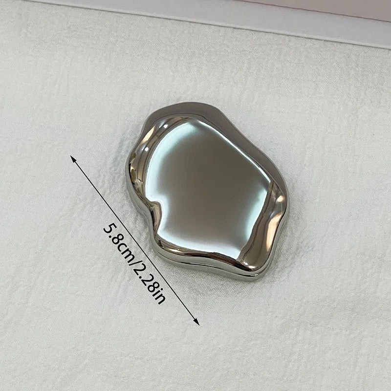 Heart-Shaped Double-Sided Folding Makeup Mirror | Mini Portable Compact Makeup Mirror QXL