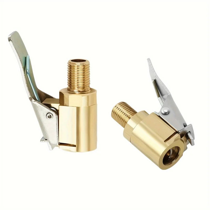 Brass Locking Tyre Air Chuck Clip Adapter | Leak-Proof Inflator Tyre Air Chuck Adapter QXL