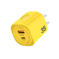 35W USB-C Fast Charger PD 20W QC3.0 Dual Port Travel USB-C Wall Charger QXL US Plug Charger