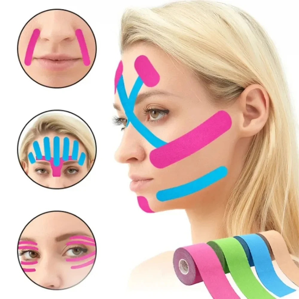 Face Lifting Kinesiology Tape | V-Line Neck & Eye Firming Face Lifting Tape QXL