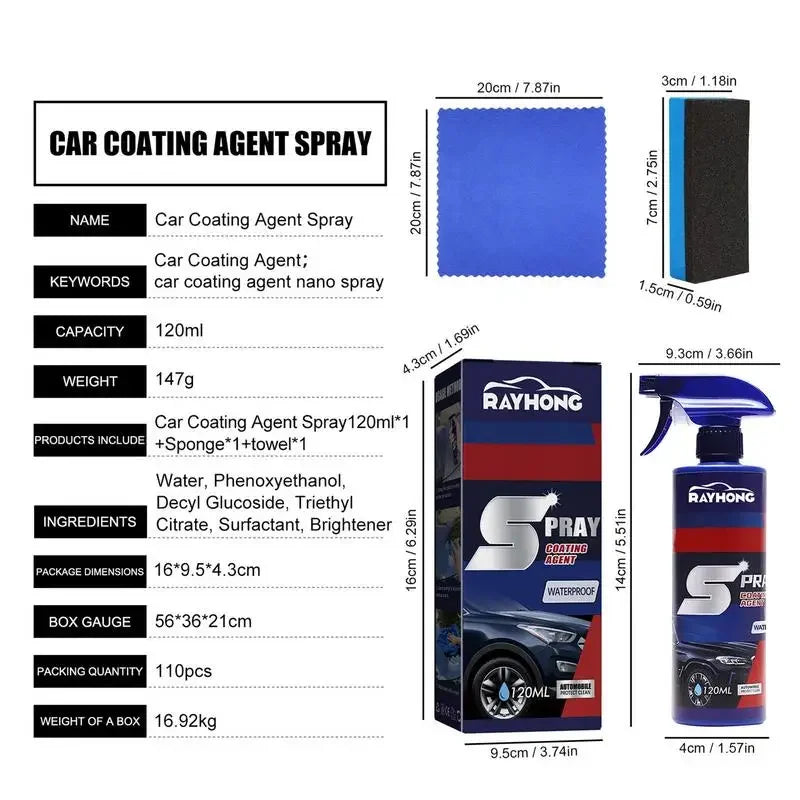 3-in-1 Ceramic Coating Spray | Car Polish & Paint Protection Ceramic Coating Spray QXL