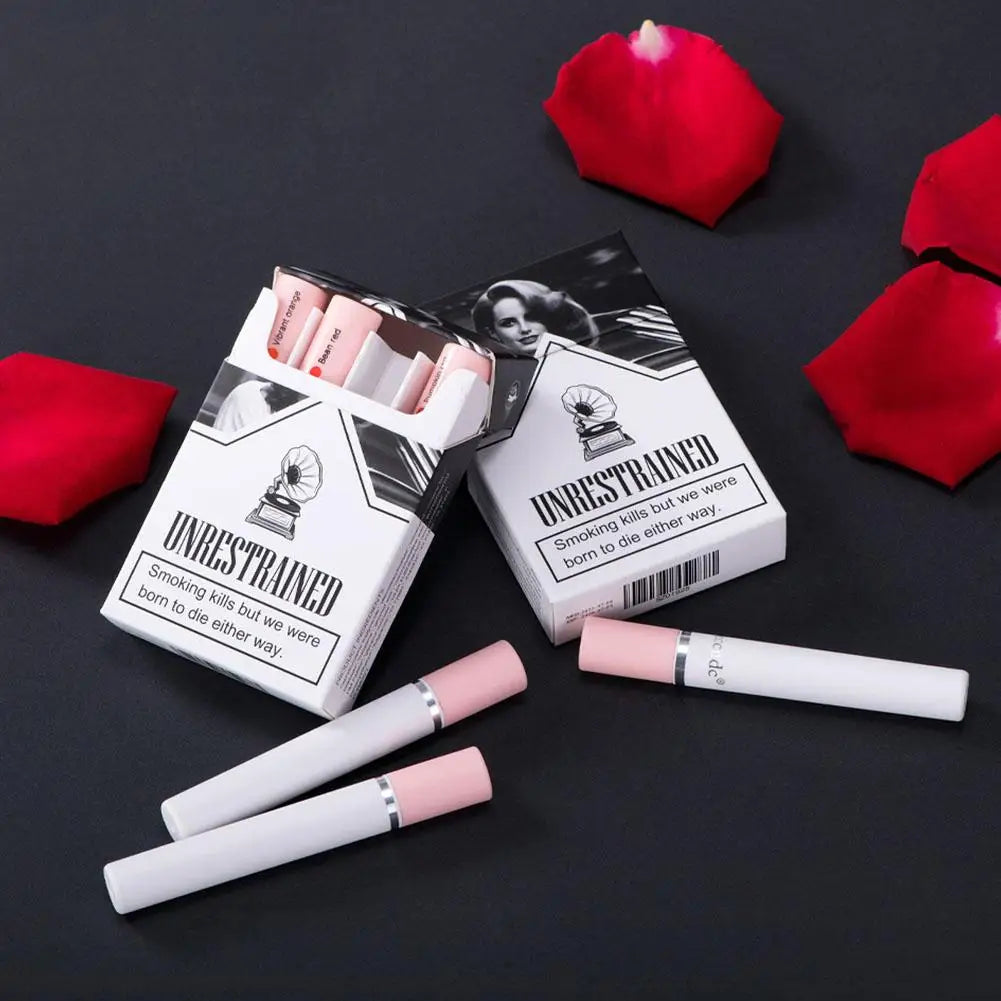 4-Pack Creative Cigarette Matte Lipstick Set | Long-Lasting Nude Matte Lipstick Set QXL