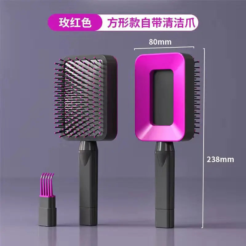 Women's Air Cushion Comb | Self-Cleaning & Scalp Massage Air Cushion Comb QXL Red
