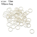 50–200 Pcs Metal Hair Rings Braid Dreadlock Beads 10–18mm Hair Styling Rings QXL 100pcs 12mm NO.11