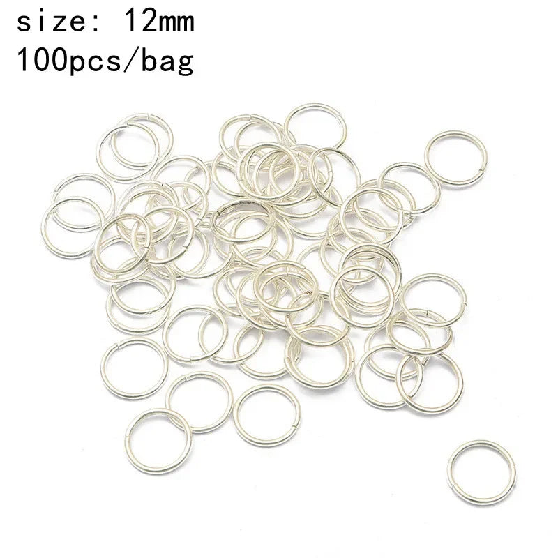 50–200 Pcs Metal Hair Rings Braid Dreadlock Beads 10–18mm Hair Styling Rings QXL 100pcs 12mm NO.11