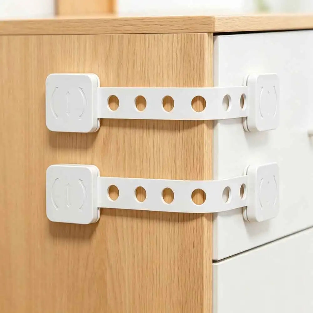Baby Cabinet Safety Locks | Adjustable Multi-Function 1/3/5 Pack Baby Safety Lock QXL