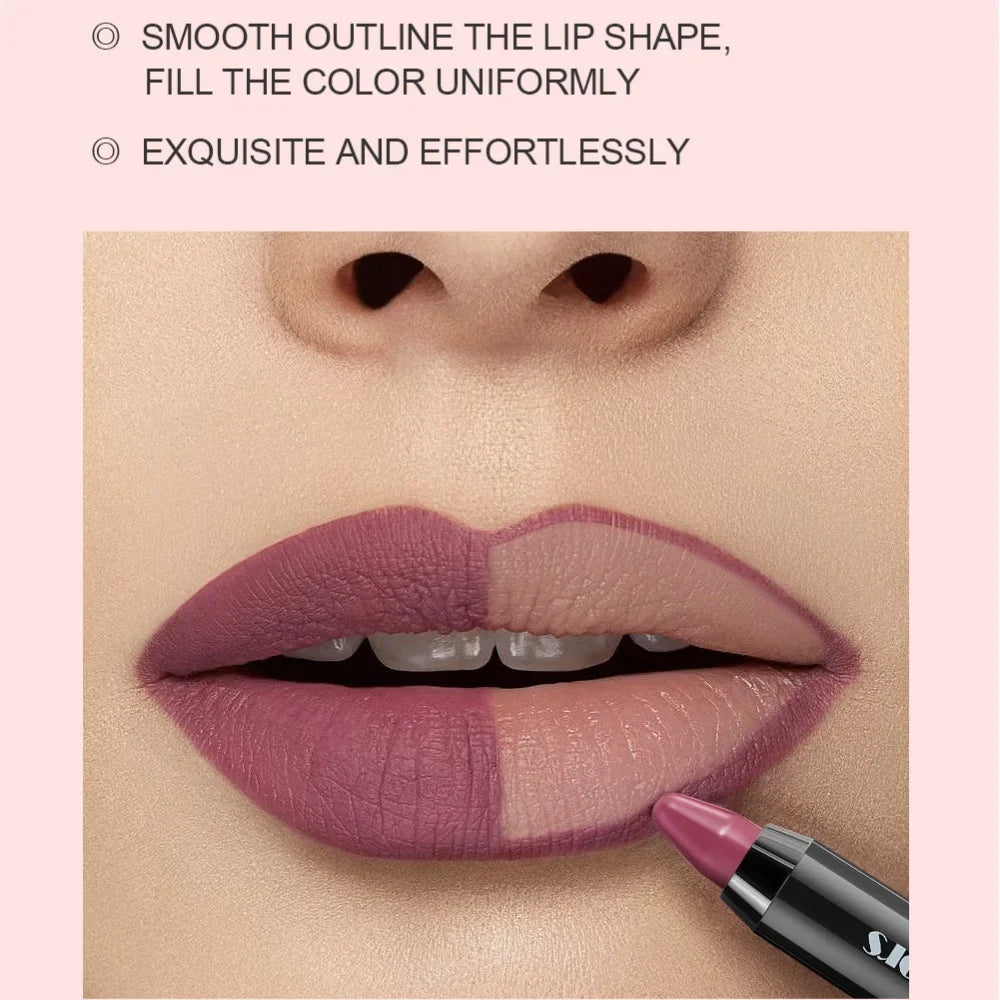 Fit Colors Velvet Matte Lip Liner Crayon | Waterproof Pencil Lip Liner Pencil QXL