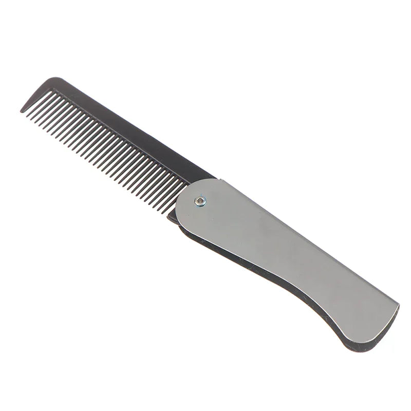 Portable Folding Metal Pocket Comb | Hair & Beard Grooming Folding Pocket Comb QXL