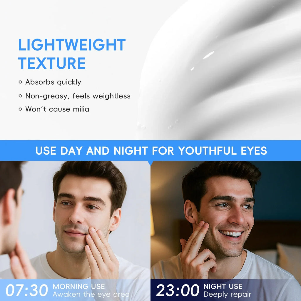 LAIKOU Men Eye Cream 20g | 3D Rollerball Hydrating Eye Care Men's Eye Cream QXL