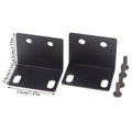 1U Rack Mount Ears with Screw Caps | Metal Mounting Brackets Rack Mount Brackets QXL A1