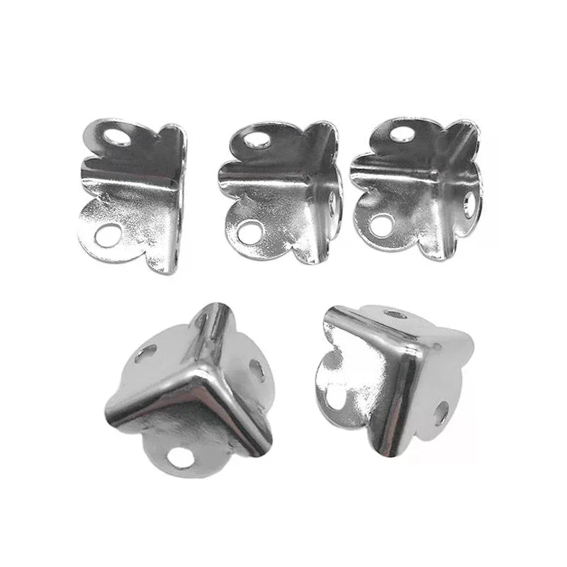 4-Pack Iron Metal Corner Protectors for Furniture & Wooden Cases Furniture Corner Guard QXL