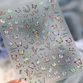 5D Holographic Butterfly Nail Art Stickers | Laser Decals DIY Nail Art Stickers QXL M1116